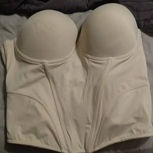 Strapless corset bra